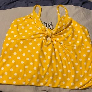Yellow Polka dot crop top